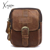 Xajzpa - Men Genuine Leather Fanny Waist Bag Cell/Mobile Phone Pocket S713-40 Belt Bum Pouch Pack