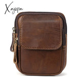 Xajzpa - Men Genuine Leather Fanny Waist Bag Cell/Mobile Phone Pocket S713-40 Belt Bum Pouch Pack