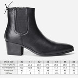 Xajzpa - Men High Heels Boots Brand Leather Ankle Boots Comfortable Party/Wedding For