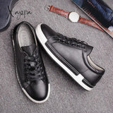 Xajzpa - Men Leather Casual Shoes Sneakers Autumn Brand Mens Suede Comfortable Flat Male Footwear