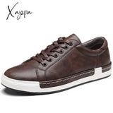 Xajzpa - Men Leather Casual Shoes Sneakers Autumn Brand Mens Suede Comfortable Flat Male Footwear