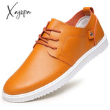 Xajzpa - Men Leather Casual Shoes Summer Brand Comfortable Flat For Trendy Sneaker Oxfords