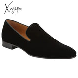 Xajzpa - Men Loafers Shoes Suede Low-Heeled Solid Color Comfortable Casual Retro Wear Fashion