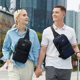 Xajzpa - Men Multifunction Chest Bag Fashion Shoulder Business Travel Messenger Pack Waterproof