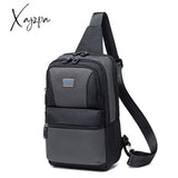 Xajzpa - Men Multifunction Chest Bag Fashion Shoulder Business Travel Messenger Pack Waterproof