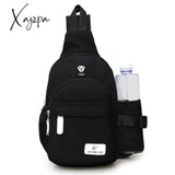 Xajzpa - Men Nylon Outdoor Sport Shoulder Small Bag Crossbody Chest Pack Backpack Canvas Usb