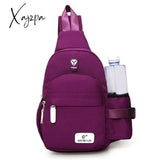 Xajzpa - Men Nylon Outdoor Sport Shoulder Small Bag Crossbody Chest Pack Backpack Canvas Usb