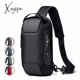 Xajzpa - Men Oxford Sling Backpack Rucksack Knapsack Bags With Usb Charge Port Anti-Theft Travel