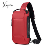 Xajzpa - Men Oxford Sling Backpack Rucksack Knapsack Bags With Usb Charge Port Anti-Theft Travel
