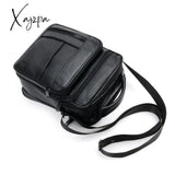 Xajzpa - Men Pu Leather Briefcases High Quality Cowhide Handbags Male Zipper Messenger Bags For