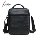 Xajzpa - Men Pu Leather Briefcases High Quality Cowhide Handbags Male Zipper Messenger Bags For