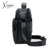 Xajzpa - Men Pu Leather Briefcases High Quality Cowhide Handbags Male Zipper Messenger Bags For