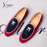 Xajzpa - Men Pu Leather Shoes Low Heel Fringe Dress Brogue Spring Ankle Boots Vintage Classic Male