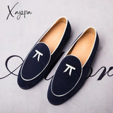 Xajzpa - Men Pu Leather Shoes Low Heel Fringe Dress Brogue Spring Ankle Boots Vintage Classic Male