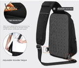 Xajzpa - Men Pvc Multifunctional Shoulder Bags Travel Pack Waterproof Usb Sling Chest Bag Messenger