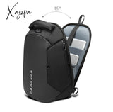 Xajzpa - Men Pvc Multifunctional Shoulder Bags Travel Pack Waterproof Usb Sling Chest Bag Messenger