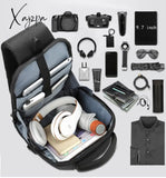 Xajzpa - Men Pvc Multifunctional Shoulder Bags Travel Pack Waterproof Usb Sling Chest Bag Messenger