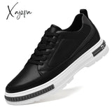 Xajzpa - Men Shoes Fashion Genuine Leather Loafers Breathable Lace Up Comfortable Casual Outdoor