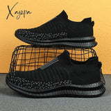 Xajzpa - Men Shoes Lightweight Sneakers Fashion Casual Walking Breathable Slip On Wear-Resistant