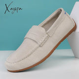 Xajzpa - Men Shoes Loafers Luxury Trendy 2023 Casual Slip On Formal Summer Moccasins Mesh Black