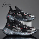 Xajzpa - Men Shoes Sneakers Male Mens Casual Shoes Tenis Luxury Trainer Race Breathable Fashion