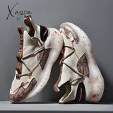 Xajzpa - Men Shoes Sneakers Male Mens Casual Shoes Tenis Luxury Trainer Race Breathable Fashion