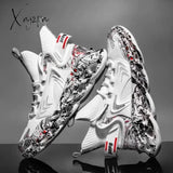 Xajzpa - Men Shoes Sneakers Male Mens Casual Shoes Tenis Luxury Trainer Race Breathable Fashion