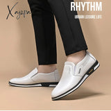 Xajzpa - Men Shoes Winter Genuine Leather Loafers Breathable Autumn Comfortable Casual Outdoor