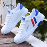 Xajzpa - Men Sneakers Casual Shoes Lightweight New Fashion Man White Flat Lace-Up Business Travel