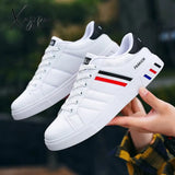 Xajzpa - Men Sneakers Casual Shoes Lightweight New Fashion Man White Flat Lace-Up Business Travel