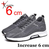 Xajzpa - Men Sneakers Elevator Shoes Hidden Heels Breathable Heightening For Increase Insole 6Cm