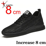 Xajzpa - Men Sneakers Elevator Shoes Hidden Heels Breathable Heightening Shoes For Men Increase Insole 6CM Sports Casual Height Shoes 48