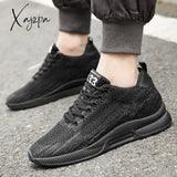 Xajzpa - Men Sneakers Elevator Shoes Hidden Heels Breathable Heightening For Increase Insole 6Cm