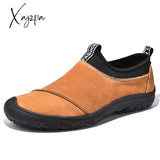 Xajzpa - Men Suede Leather Shoes Outdoor Men’s Loafers Luxury Breathable Soft Driving Non-Slip