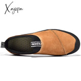 Xajzpa - Men Suede Leather Shoes Outdoor Men’s Loafers Luxury Breathable Soft Driving Non-Slip