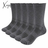 Xajzpa Men Thick Breathable Cotton Cushion Crew Outdoor Sports Hiking Trekking Socks Work Boot For