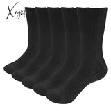 Xajzpa Men Thick Breathable Cotton Cushion Crew Outdoor Sports Hiking Trekking Socks Work Boot For