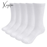 Xajzpa Men Thick Breathable Cotton Cushion Crew Outdoor Sports Hiking Trekking Socks Work Boot For