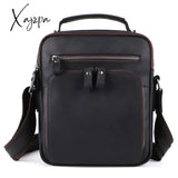 Xajzpa - Men Top Layer Cowhide Genuine Leather Shoulder Bag Handbags Business Travel Retro