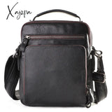 Xajzpa - Men Top Layer Cowhide Genuine Leather Shoulder Bag Handbags Business Travel Retro