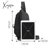 Xajzpa - Men Trendy Multifunction Fashion Shoulder Bags Waterproof Crossbody Travel Sling Bag Pack