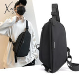 Xajzpa - Men Trendy Multifunction Fashion Shoulder Bags Waterproof Crossbody Travel Sling Bag Pack Messenger Pack Chest Bags For Male