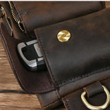 Xajzpa - Men Waist Belt Bag Fanny Pack Purse Genuine Leather Cross Body Shouder Travel Male Real