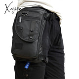 Xajzpa - Men Waist Pack Bum Leg Thigh Bag Motorcycle Rider Nylon/Canvas Military/Assault Male Cross