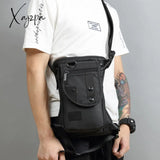 Xajzpa - Men Waist Pack Bum Leg Thigh Bag Motorcycle Rider Nylon/Canvas Military/Assault Male Cross