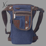 Xajzpa - Men Waist Pack Bum Leg Thigh Bag Motorcycle Rider Nylon/Canvas Military/Assault Male Cross