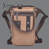 Xajzpa - Men Waist Pack Bum Leg Thigh Bag Motorcycle Rider Nylon/Canvas Military/Assault Male Cross