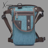 Xajzpa - Men Waist Pack Bum Leg Thigh Bag Motorcycle Rider Nylon/Canvas Military/Assault Male Cross