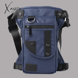 Xajzpa - Men Waist Pack Bum Leg Thigh Bag Motorcycle Rider Nylon/Canvas Military/Assault Male Cross