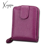 Xajzpa - Men Wallets Man’s Card Genuine Leather Clutch Purses Driver’s License Cover Zipper